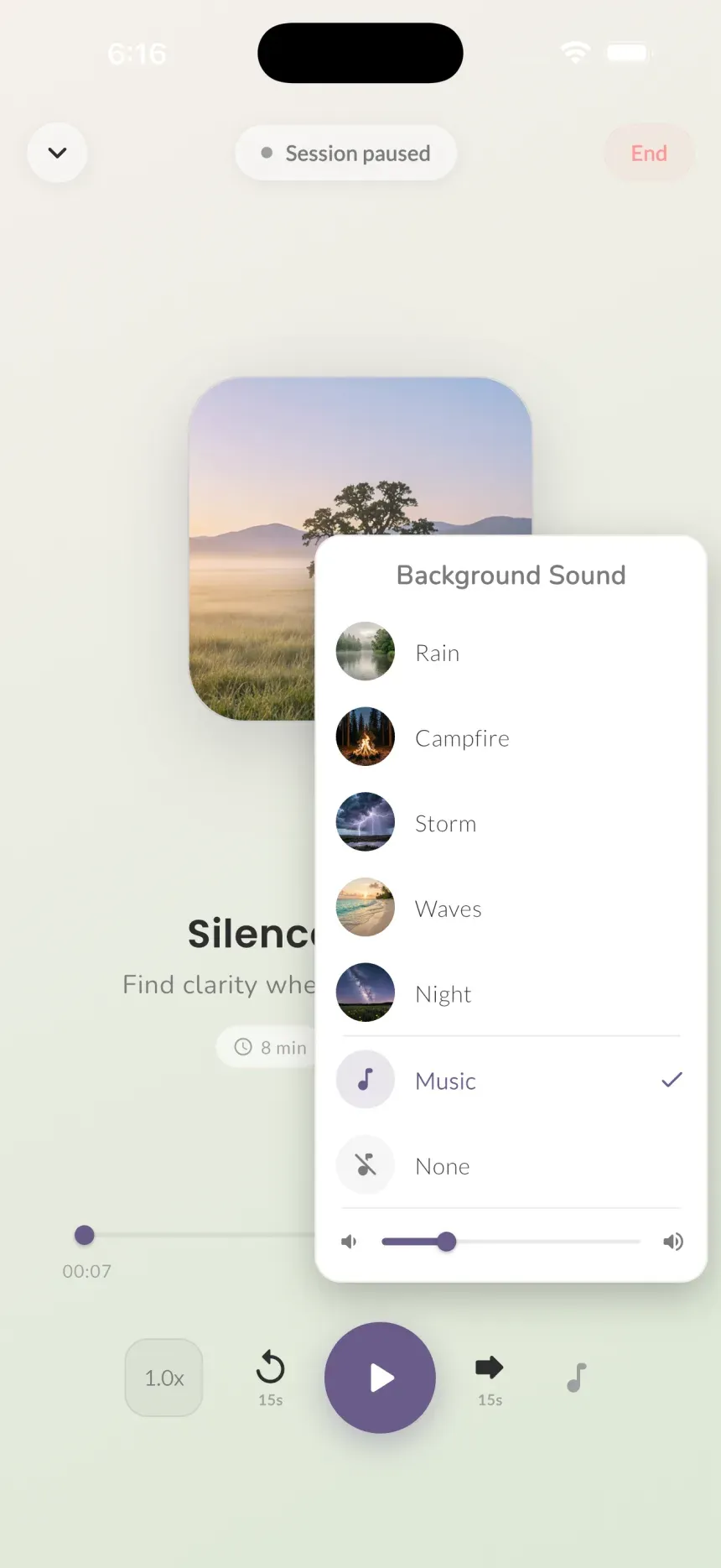 Mix rain, waves & music your way